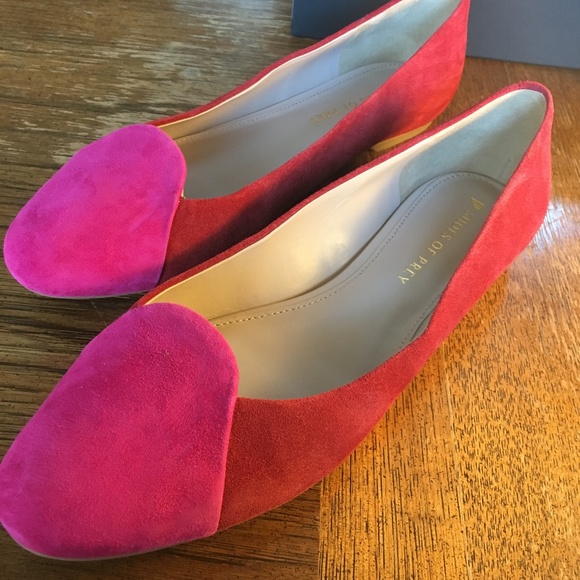 pink suede flat shoes